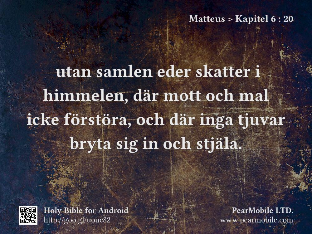 Matteus, Kapitel 6:20
